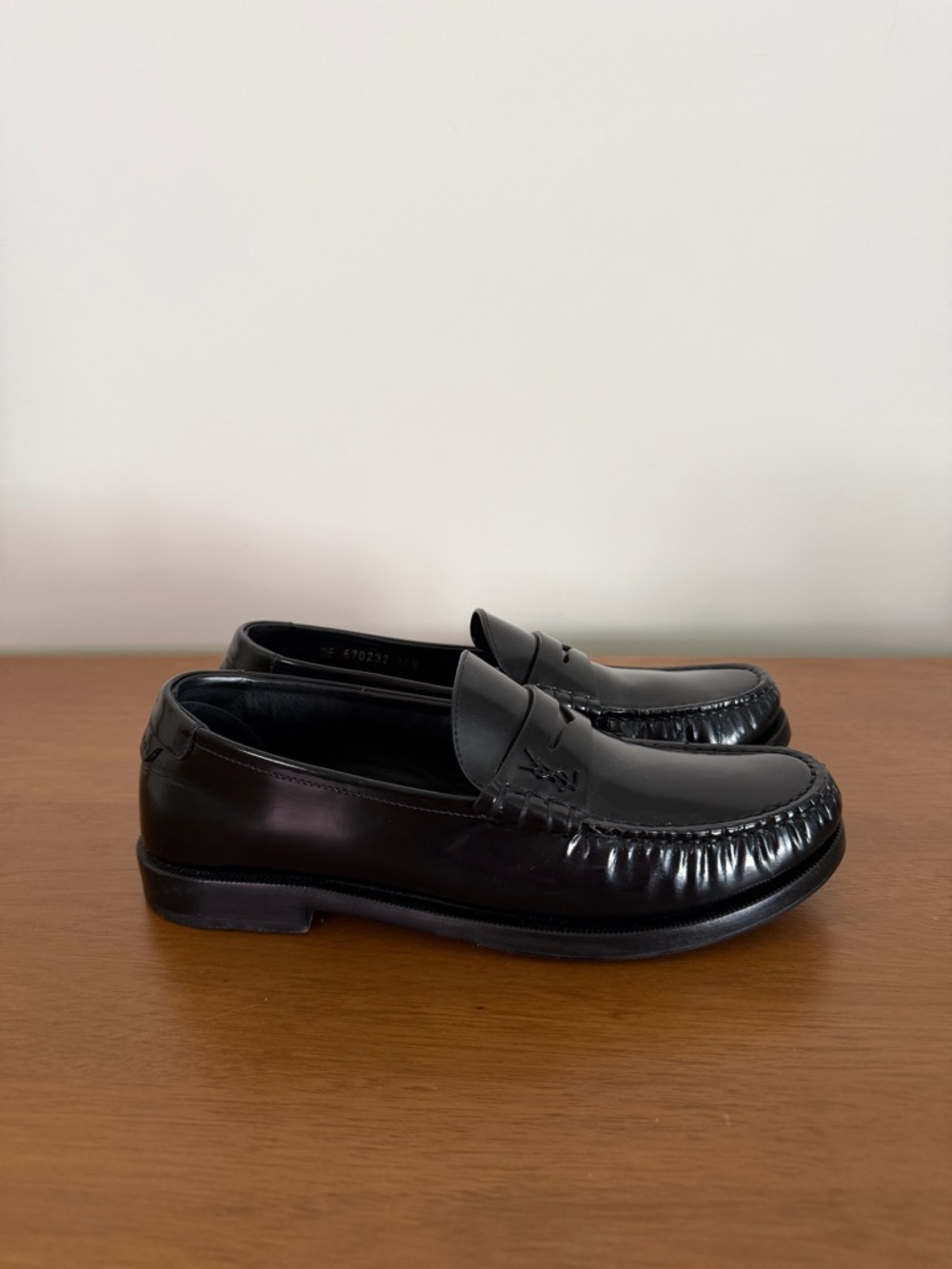 Saint Laurent Black Patent Leather Loafers - women - Picture 3 of 8